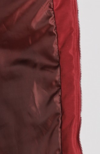 Zipper quilted Coat 1065-03 Burgundy 1065-03