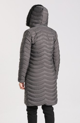 Zipper quilted Coat 1065-04 Anthracite 1065-04