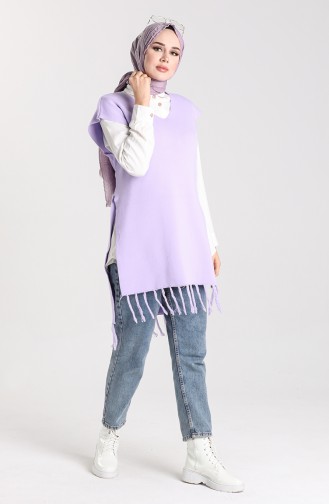 Knitwear Tasseled Sweater 4354-05 Lilac 4354-05