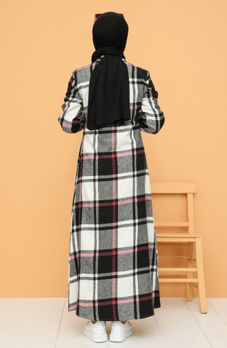 Plaid Patterned winter Dress 4563-02 Black 4563-02