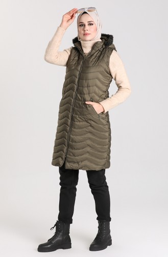 Khaki Strickjacke 1068-05