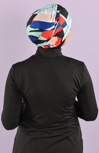 Schwarz Hijab Badeanzug 8006-10-01