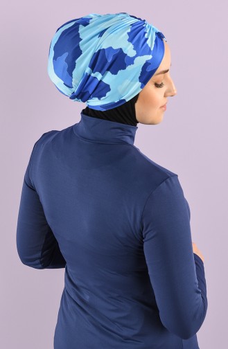 Saks-Blau Hijab Badeanzug 8006-15-02