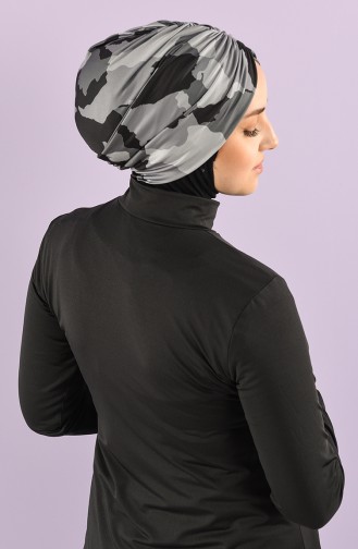 Schwarz Hijab Badeanzug 8006-15-03