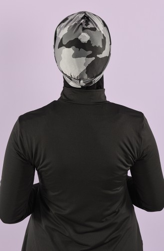 Schwarz Hijab Badeanzug 8006-15-03