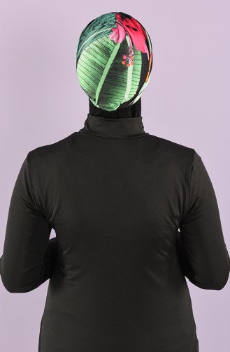 Schwarz Hijab Badeanzug 8006-3-02
