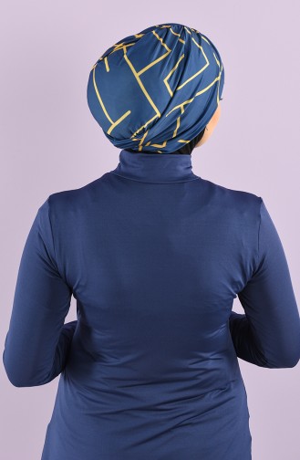 Dunkelblau Hijab Badeanzug 8006-6-02