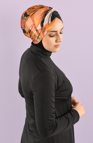 Dijital Baskı Havuz Bonesi 8006-7-01 Siyah