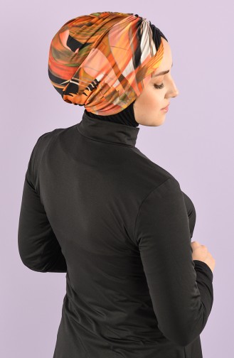 Schwarz Hijab Badeanzug 8006-7-01