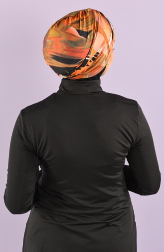 Schwarz Hijab Badeanzug 8006-7-01