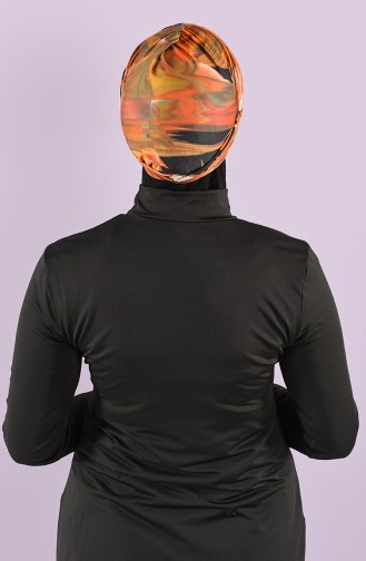 Schwarz Hijab Badeanzug 8006-7-01