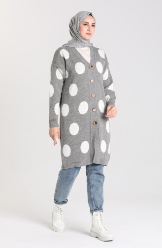 Knitwear Long Sweater 5019-02 Gray 5019-02