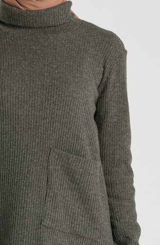 Knitwear Sweater with Pockets 7002-01 Khaki 7002-01