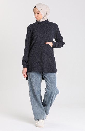Dunkelblau Pullover 7002-03