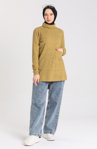 Knitwear Sweater with Pockets 7002-04 Mustard 7002-04