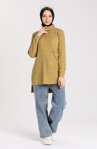Knitwear Sweater with Pockets 7002-04 Mustard 7002-04