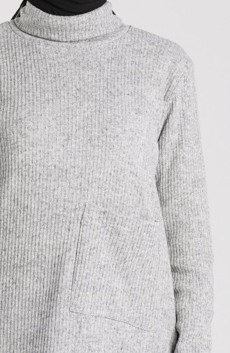Knitwear Sweater with Pockets 7002-05 Gray 7002-05