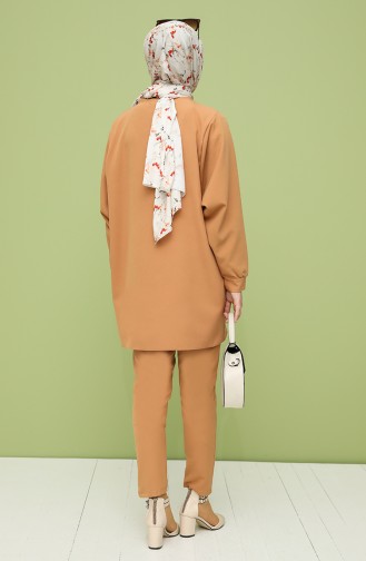 Asymmetric Tunic Trousers Double Suit 2009-04 Milk Coffee 2009-04
