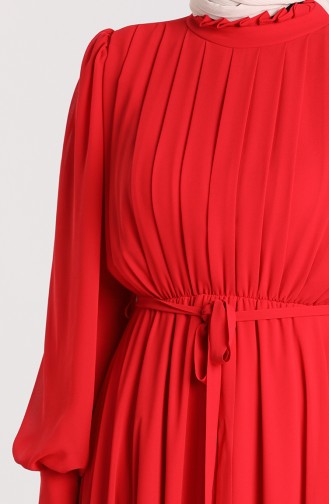 Red İslamitische Avondjurk 4826-07