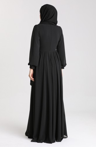 Schwarz Hijab-Abendkleider 4851-01