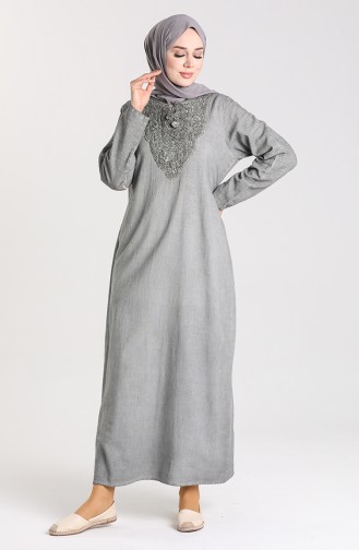 Lace Sile Cloth Dress 9191-03 Gray 9191-03