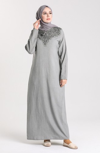 Guipure Sile Cloth Dress 9292-01 Gray 9292-01