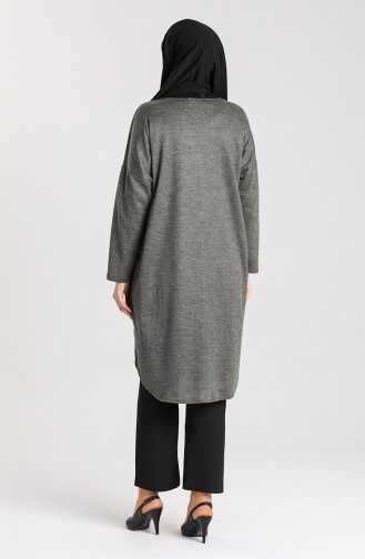 Tunic with Pockets And Free Mask 0102-02 Gray Black 0102-02