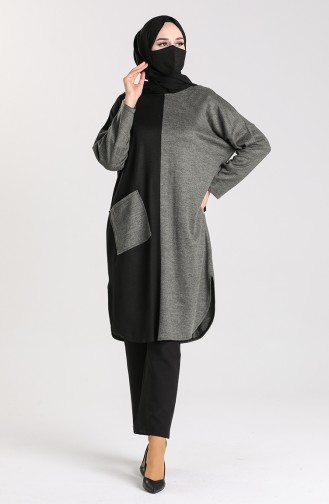Steel Knitted Masked Tunic 0110-01 Gray 0110-01