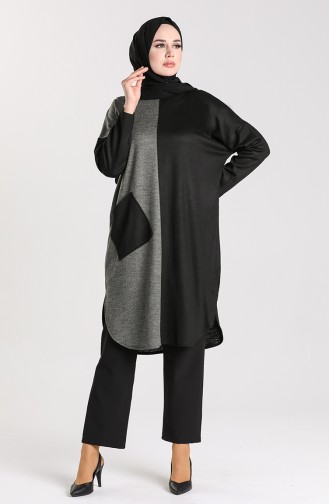 Steel Knitted Masked Tunic 0110-02 Black 0110-02
