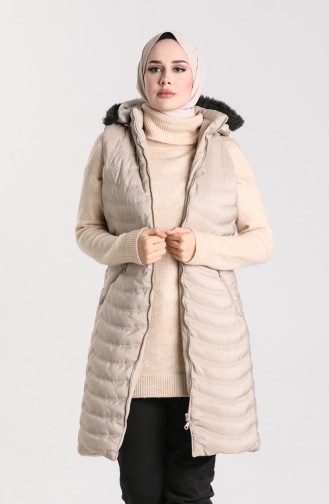 Beige Strickjacke 1068-01