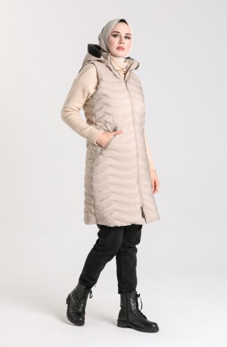 Beige Strickjacke 1068-01