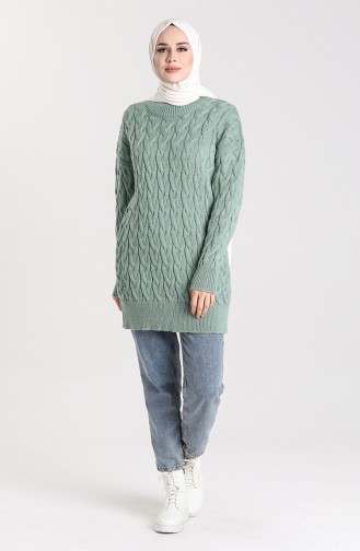 Unreife Mandelgrün Pullover 4270-05