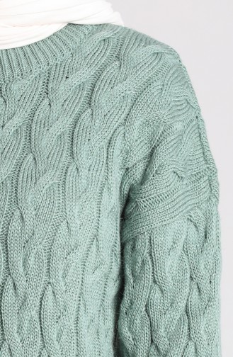 Knitwear Knit Patterned Sweater 4270-05 Sea Green 4270-05