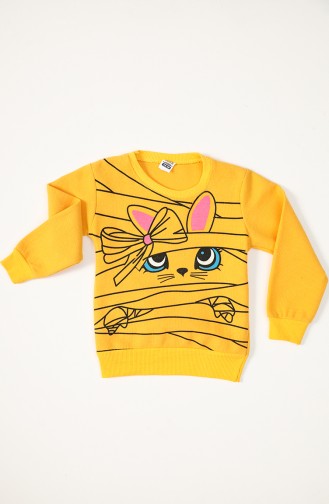 Kız Çocuk Sweatshirt 3500 Sarı