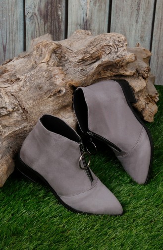 Light Gray Boots-booties 26047-06