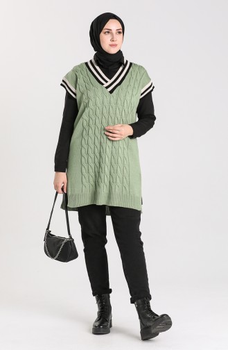 Knitwear V-neck Sweater 4358-02 Sea Green 4358-02