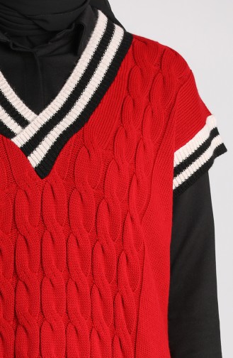 Knitwear V Collar Sweater 4358-03 Burgundy 4358-03