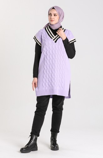 Knitwear V-neck Sweater 4358-04 Lilac 4358-04