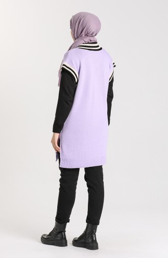 Knitwear V-neck Sweater 4358-04 Lilac 4358-04