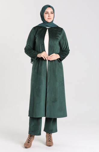 Corduroy Cap Trousers Double Suit 1013-02 Emerald Green 1013-02