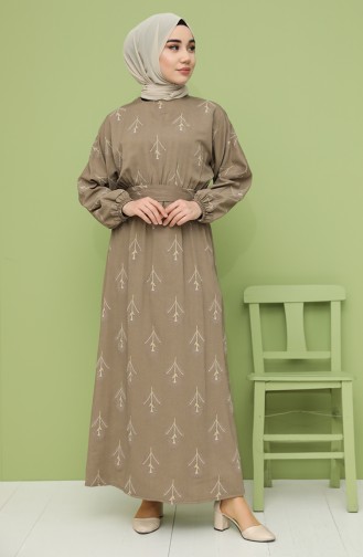 Robe Hijab Vert huile 21Y8208A-04