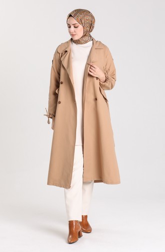 Beige Trench Coats Models 5184-03