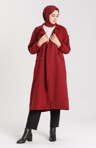 Claret Red Trenchcoat 5184-04