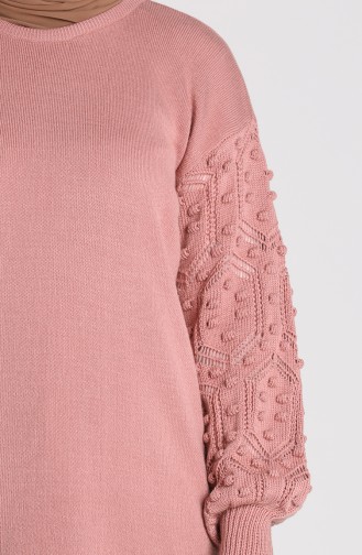 Triko Tunik 5013-10 Gül Kurusu