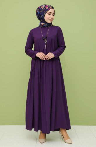 Purple Hijab Dress 10111-09