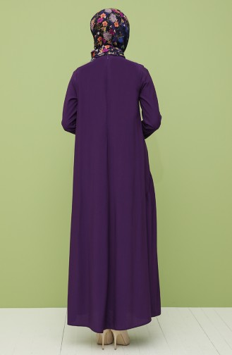 Purple Hijab Dress 10111-09