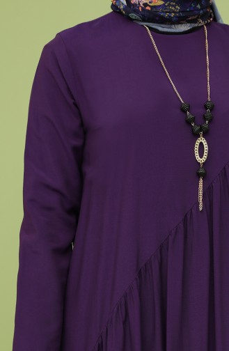 Purple Hijab Dress 10111-09