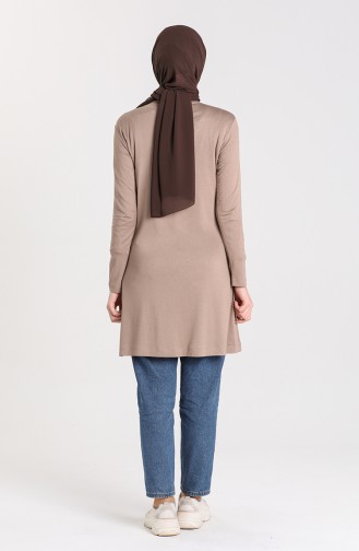 Hijab Tunika aus Gekämmte Baumwolle 0755-01 Nerz 0755-01