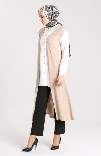 Beige Gilet 8201-01