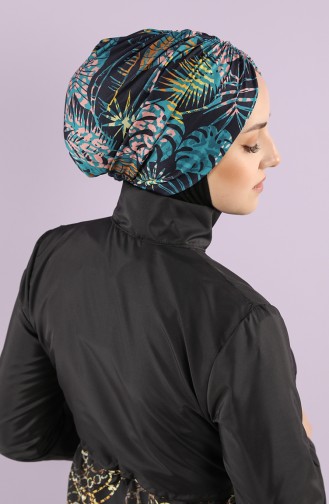 Dunkelblau Hijab Badeanzug 8006-16-01
